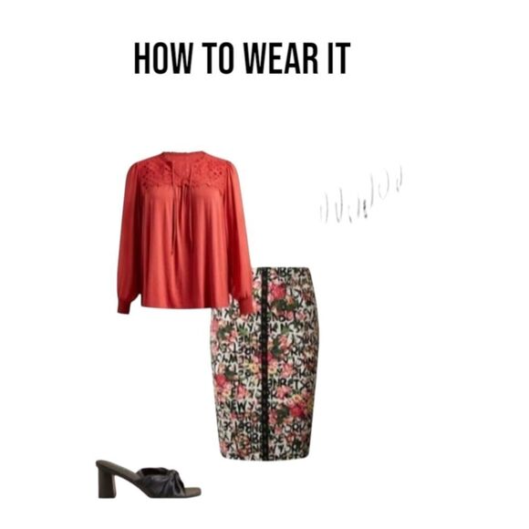 💥TORRID/ BETSEY JOHNSON Light Weight Ponte Floral Snap Front Pencil Skirt 3X - Picture 7 of 16